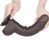 Dildo Dual Layer Piel Deslizante Retractil 9.5