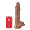 Dildo Reaslista con Testículos 10 Bronceado