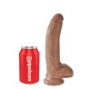 Dildo Reaslista con Testículos 9 Bronceado