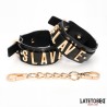 Esposas para Tobillos SLAVE con Cadena Dorada