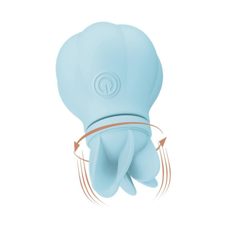 Estimulador Caress Vibración y Rotación Light blue