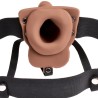FETISH FANTASY SERIES - ADJUSTABLE HARNESS REALISTIC PENIS WITH RECHARGEABLE TESTICLES AND VIBRATOR