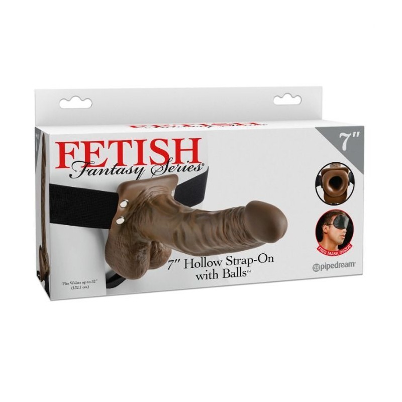 FETISH FANTASY SERIES - SERIES 7 HOLLOW STRAP-ON WITH BALLS