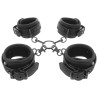 FETISH SUBMISSIVE - SET OF HAND AND ANKLE HANDCUFFS WITH NOPRENE LINING