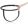 FETISH SUBMISSIVE HARNESS - FLESH SILICONE VIBRATOR 15 CM