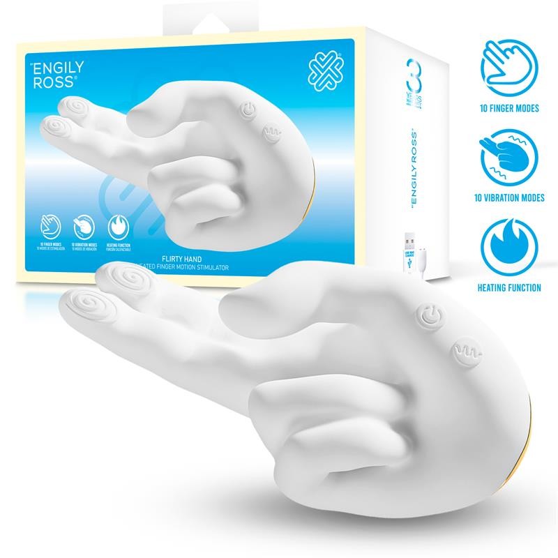 Flirty Hand Estimulador Finger con Efecto Calor