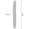 GET REAL - DOUBLE-ENDED SILICONE DILDO CARAMEL 35 CM