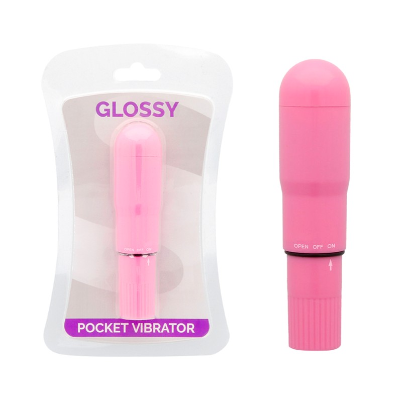GLOSSY - POCKET VIBRATOR DEEP ROSE