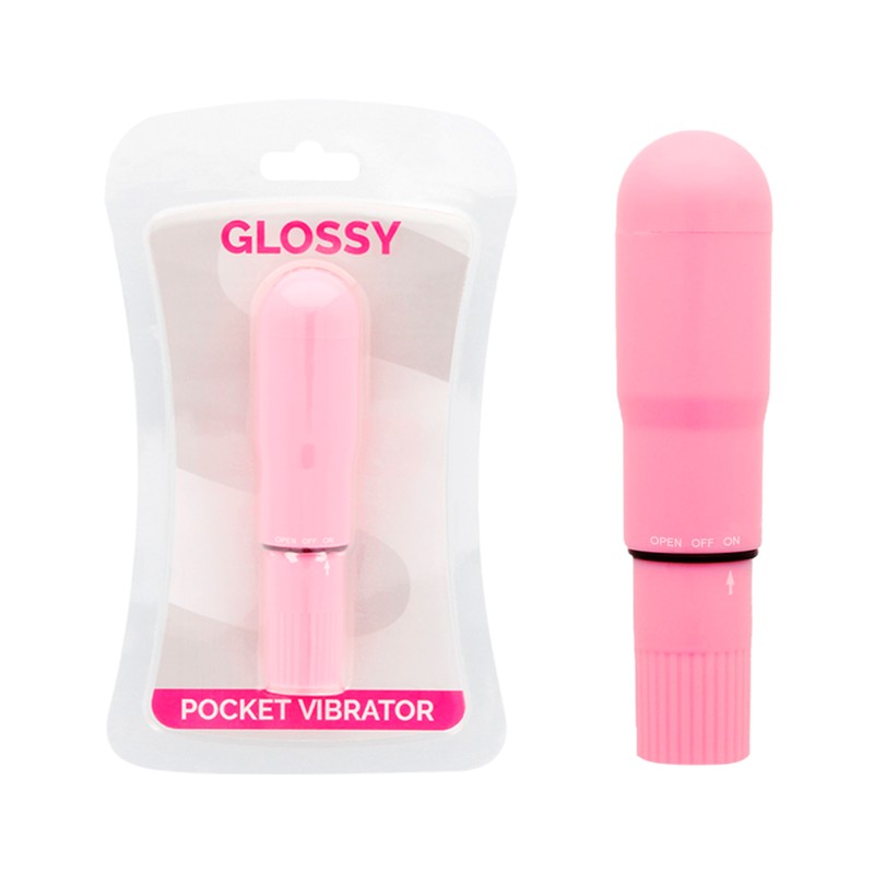 GLOSSY - POCKET VIBRATOR PINK