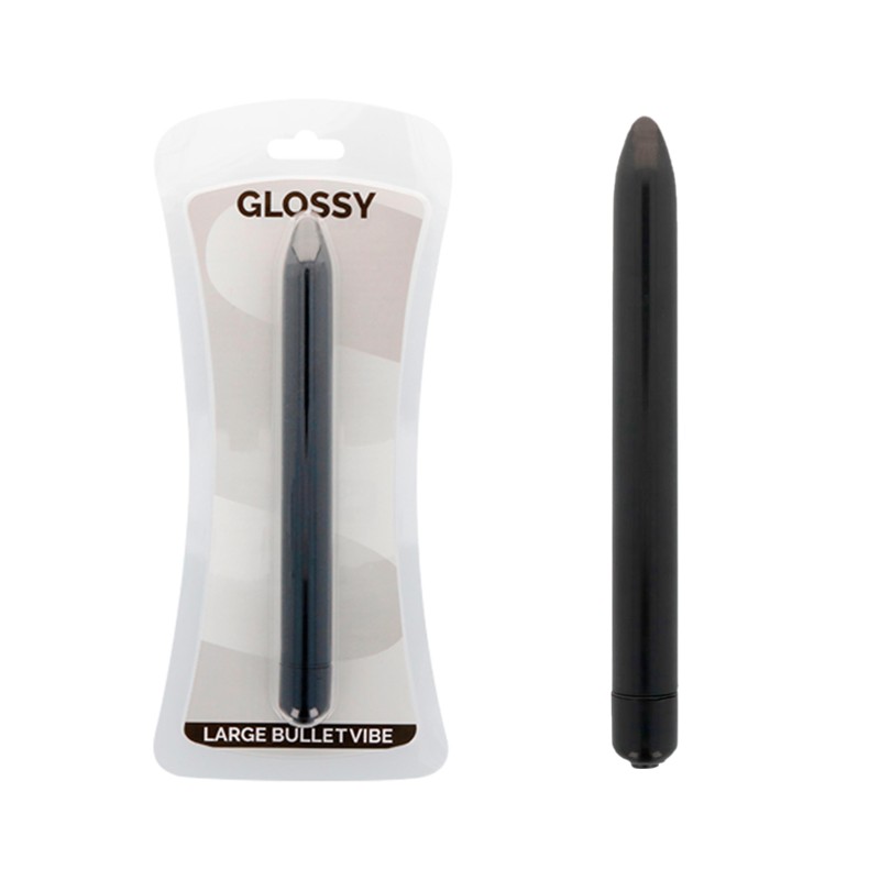 GLOSSY - SLIM VIBRATOR BLACK