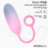Huevo Silicona Doble Capa con APP Azul/Rosa