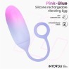 Huevo Silicona Doble Capa con APP Rosa/Azul