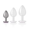INTENSE - ALUMINUM METAL ANAL PLUG WITH VIOLET CRYSTAL SIZE S