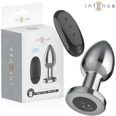 INTENSE - ANAL PLUG 10 VIBRATIONS METAL WITH REMOTE CONTROL L