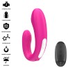 INTENSE - JANET DUAL U-SHAPED STIMULATOR AND VIBRATOR WITH REMOTE CONTROL PINK