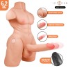 INTENSE DEEP TOUCH - MARTY TORSO WITH ANUS AND REALISTIC DILDO WITH PUSHING AND VIBRATION, REMOTE CO