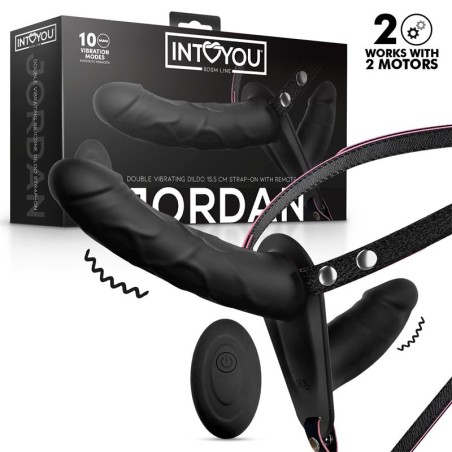Jordan Arnés Dildo Doble con Vibración y Control Remoto