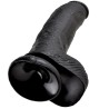 KING COCK - DILDO BLACK WITH BALLS 22.9 CM