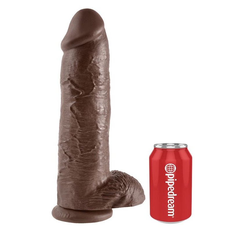 KING COCK - DILDO BROWN WITH BALLS 30.48 CM