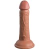 KING COCK - ELITE REALISTIC DILDO VIBRATING & SILICONE 15.2 CM CARAMEL
