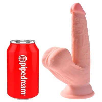 KING COCK - PLUS 3D DILDO SWINGING BALLS 12.7 CM