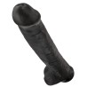 KING COCK - REALISTIC DILDO WITH TESTICLES 38 CM BLACK