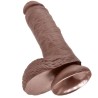 KING COCK 8" COCK BROWN WITH BALLS 20.3 CM