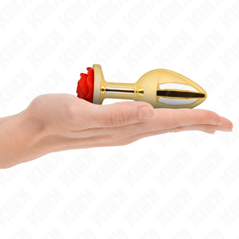 KINK -  PLUG ANAL GOLD ROSE RED SIZE L