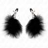 KINK - FEATHER NIPPLE CLAMP BLACK 7 CM