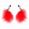 KINK - FEATHER NIPPLE CLAMP RED 7 CM