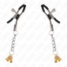 KINK - GOLD BELL PENDANT NIPPLE CLAMPS 6 CM