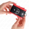 KINK - HEAVY WRIST RESTRAINTS WITH RED FUR LINED ADJUSTABLE 20-30 CM X 6 CM