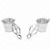 KINK - JAPANESE CLOVER NIPPLE CLAMPS WITH BUCKETS SILVER