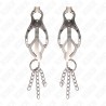 KINK - JAPANESE CLOVER NIPPLE CLAMPS WITH LITTLE CHAINS SILVER