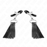 KINK - LEATHERETTE TASSEL NIPPLE CLAMPS 6 CM
