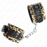 KINK - LEOPARD REAL LEATHER WRIST RESTRAINT ADJUSTABLE 18-29 CM X 5.5 CM
