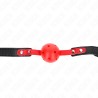 KINK - RED HOLLOW HARD BALL 4 CM GAG BLACK STRAP 60 x 2 CM ADJUSTABLE 37-52 CM