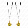 KINK - THIN BELL NIPPLE CLAMPS GOLD 7 CM