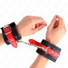 KINK - WRIST RESTRAINTS BLACK WITH RED BELT ADJUSTABLE 17-28 CM X 6 CM