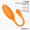 Logan Huevo Vibrador con APP Silicona Unibody Naranja