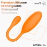 Logan Huevo Vibrador con APP Silicona Unibody Naranja