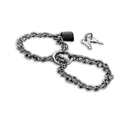 METAL HARD - HANDCUFFS WITH STAINLESS STEEL CHAIN.