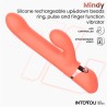 Mindy Vibrador con Anillo de Bolas Up and Down, Finger y Pulsación con APP
