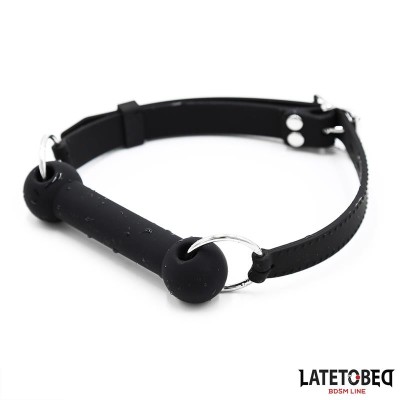 Mordaza Hueso Silicona Negro Ajustable