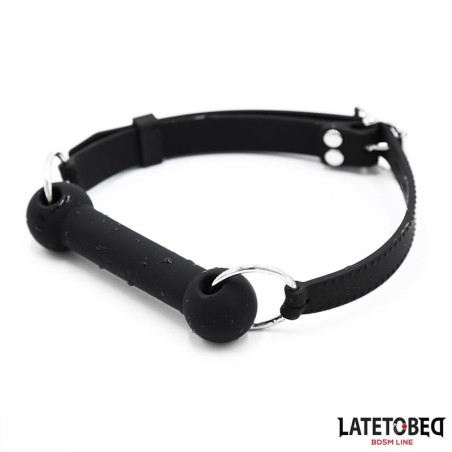 Mordaza Hueso Silicona Negro Ajustable