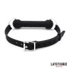 Mordaza Hueso Silicona Negro Ajustable