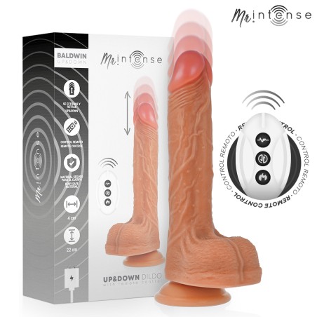 MR INTENSE - BALDWIN REALISTIC MULTIFUNCTIONAL WITH VIBRATION, UP AND DOWN REMOTE CONTROL, 22 CM - O