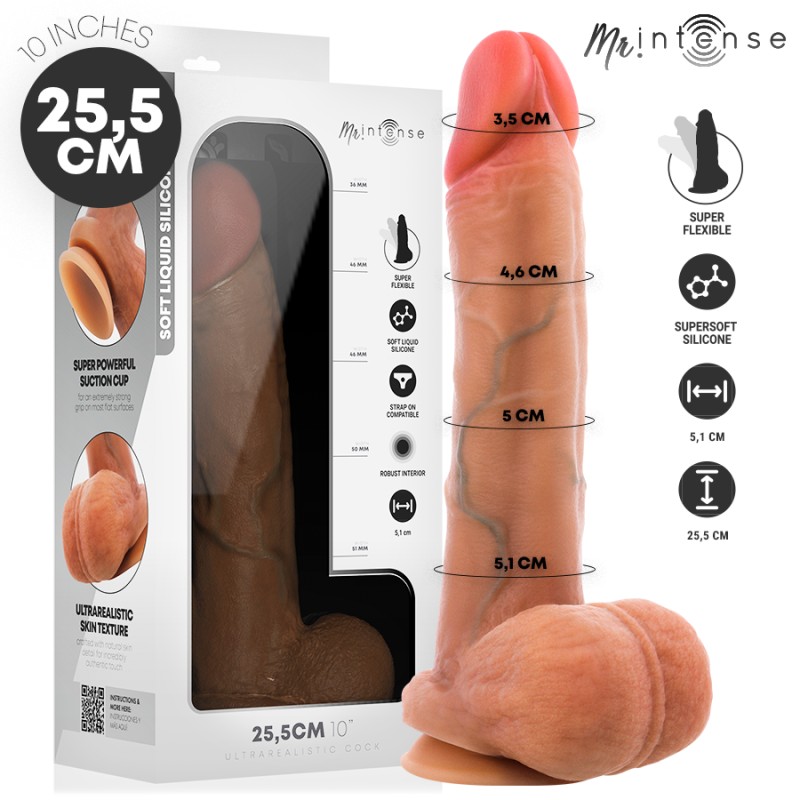MR INTENSE - GARY XL ULTRA-REALISTIC SILICONE COCK WITH TESTICLES 25.5 CM -Ã- 5.1 CM