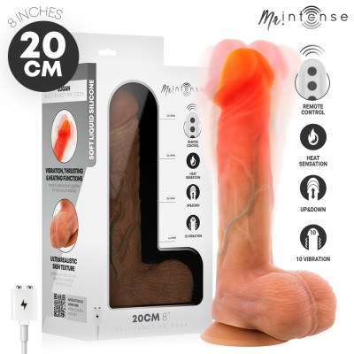 MR INTENSE - LOGAN VIBRATOR DILDO SILICONE WITH HEAT EFFECT AND REMOTE CONTROL 20 CM -Ã- 4,1 CM