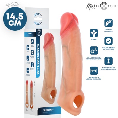 MR INTENSE - SIMON M SILICONE PENIS SLEEVE 14.5 CM -Ã- 4 CM